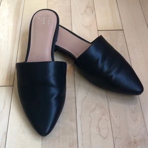 Black Flat Mules